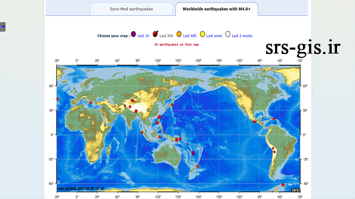 دانلود داده زلزله از سایت EMSC