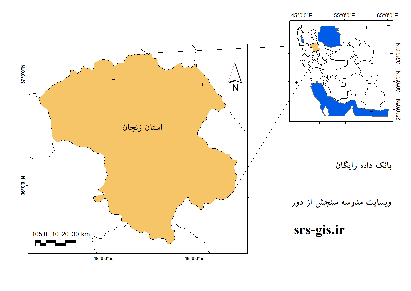 موقعیت استان زنجان