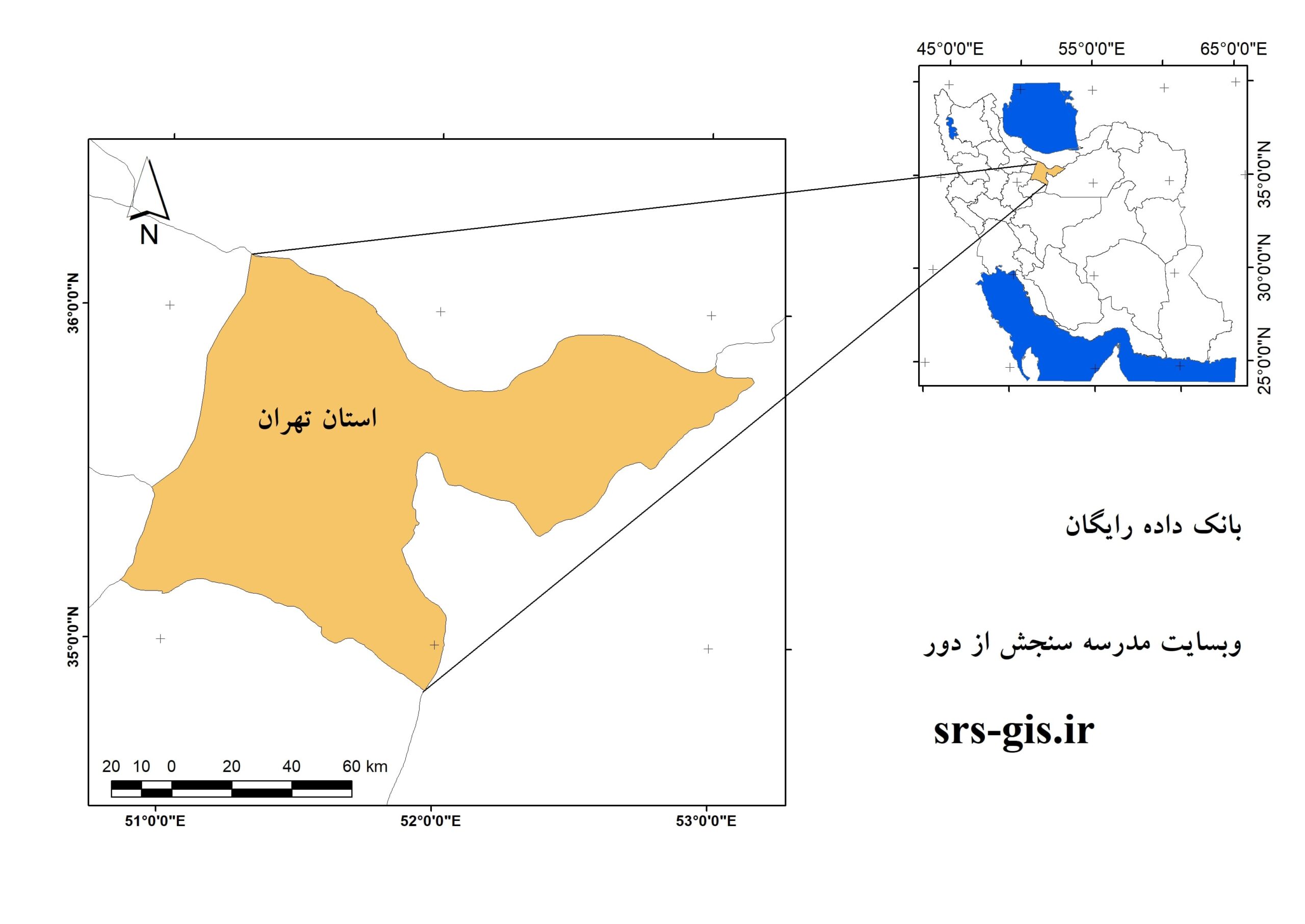 موقعیت استان تهران