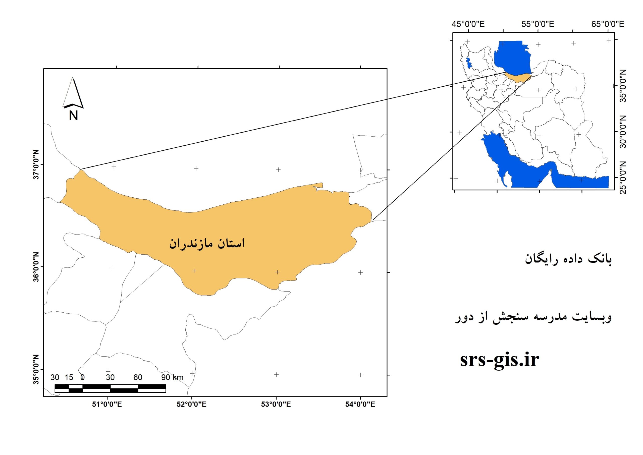 موقعیت استان مازندران