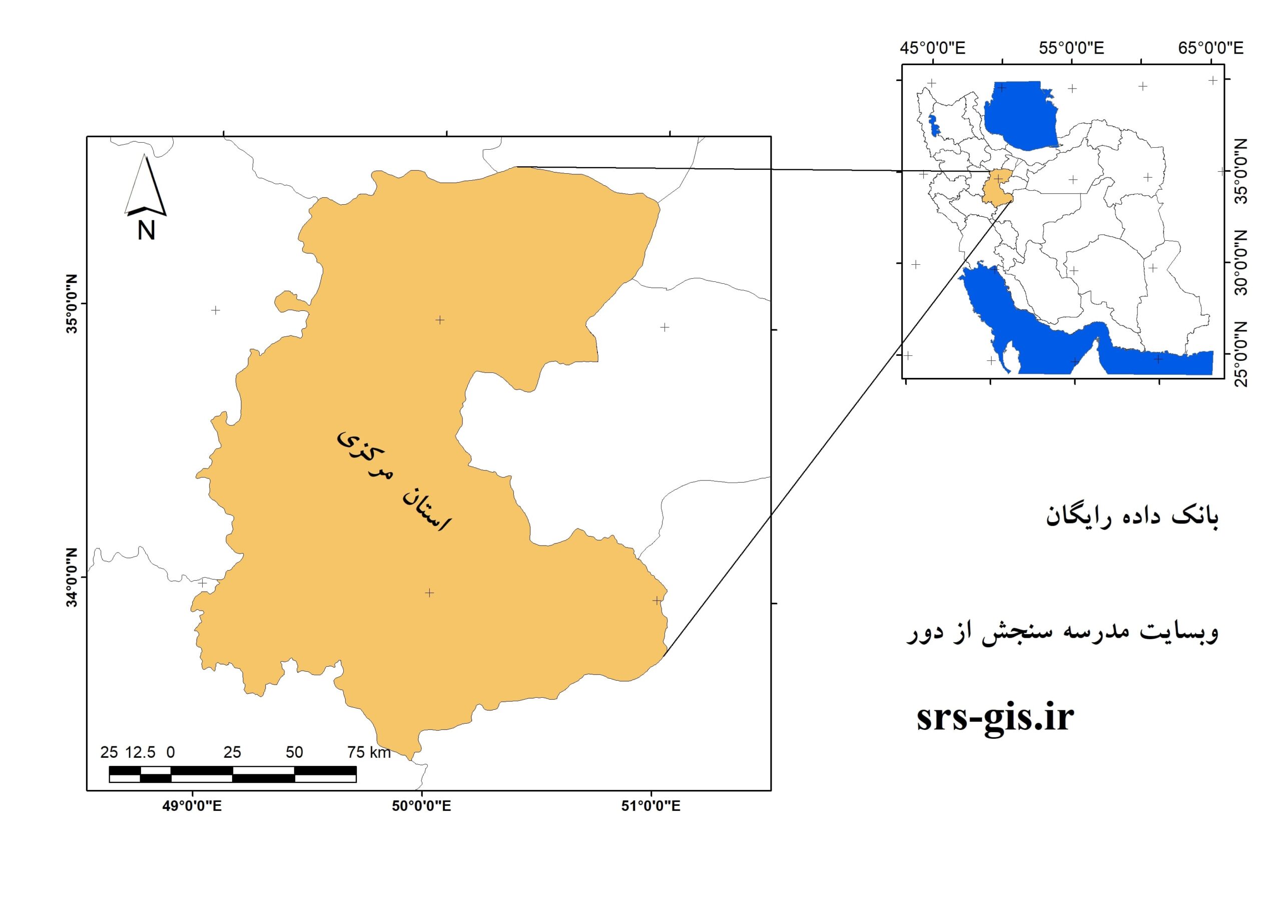 موقعیت استان مرکزی