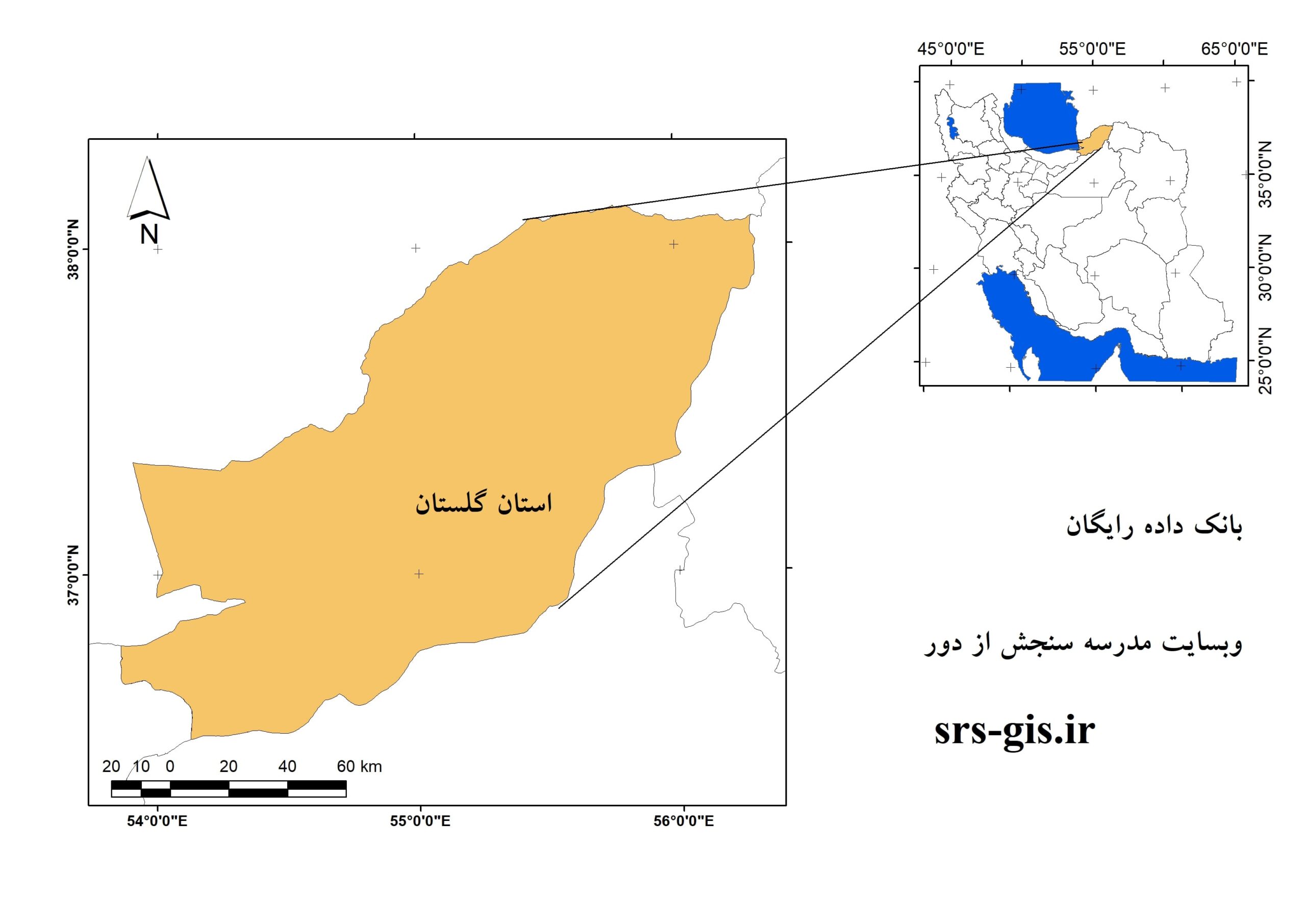 موقعیت استان گلستان