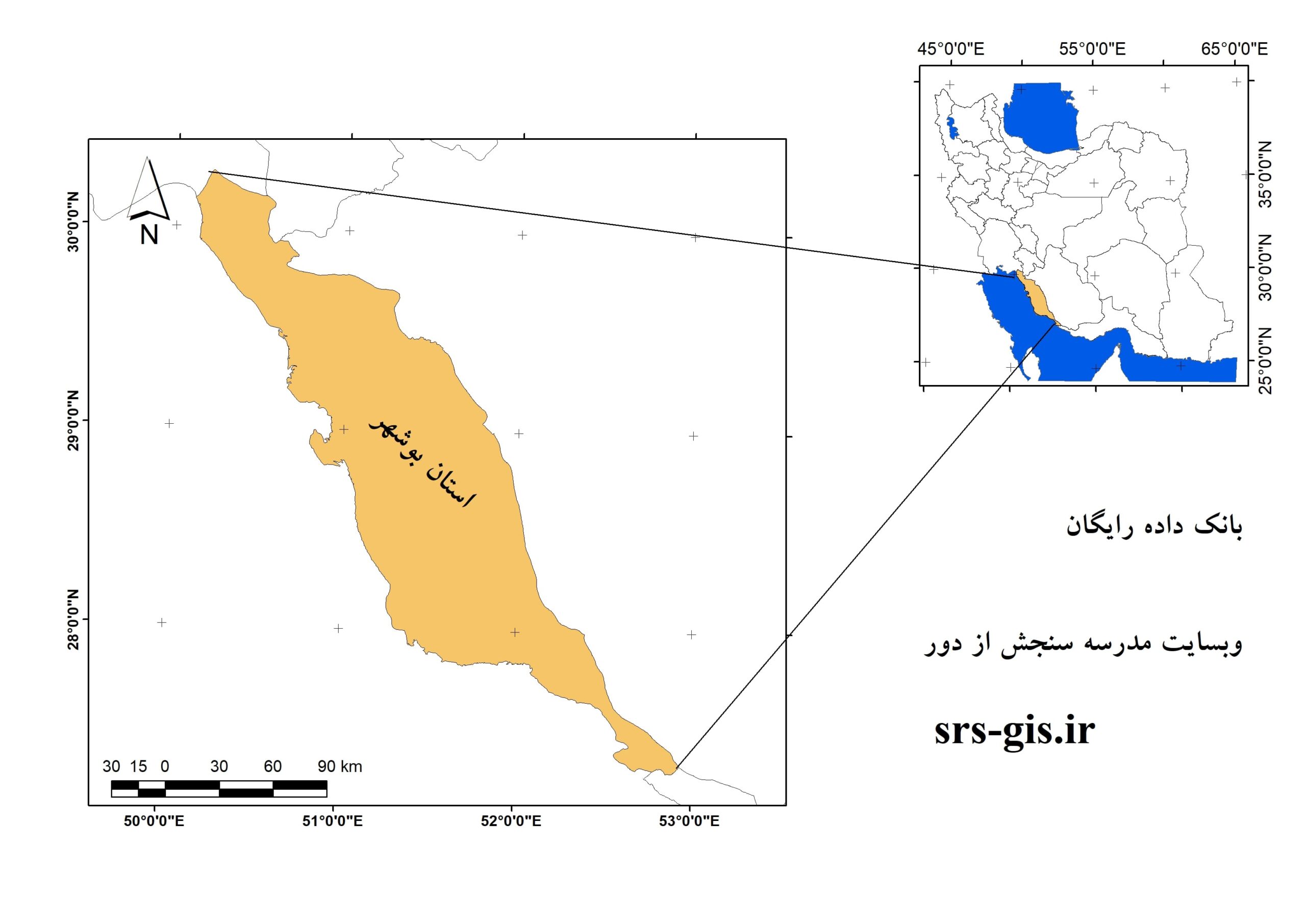موقعییت استان بوشهر