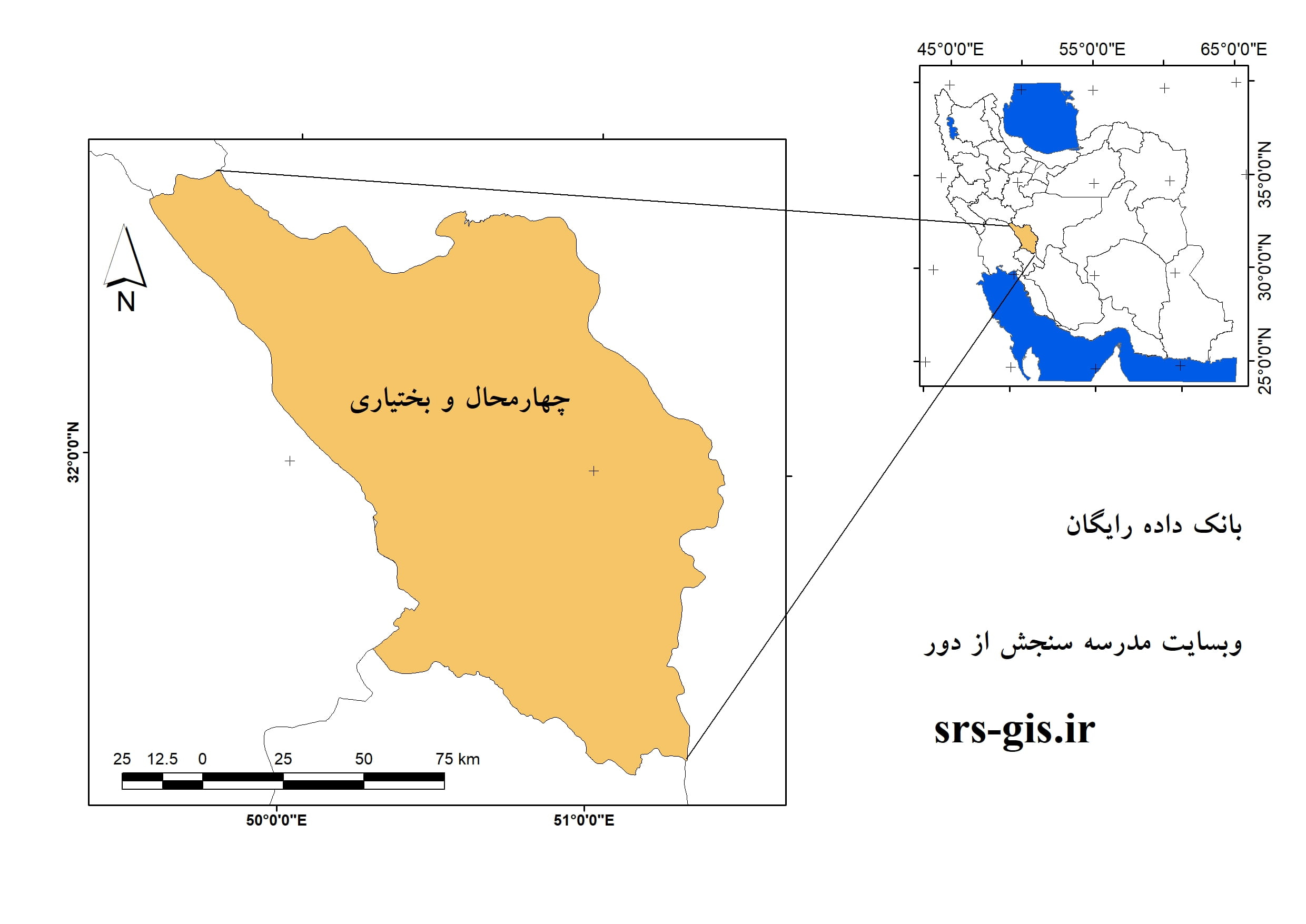 موقعیت استان چهارمحال و بختیاری