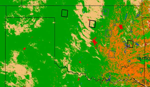 شاخص LSWI (Land Surface Water Index)
