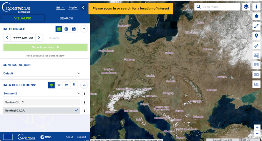 وبسایت Copernicus Data
