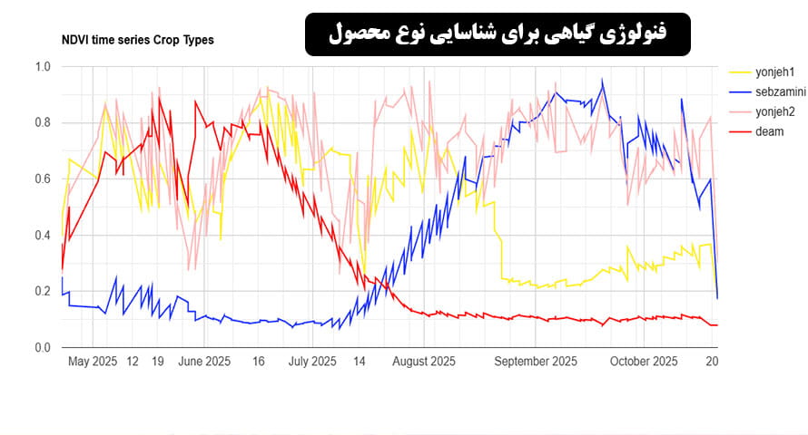 فنولوژی گیاهی برای شناسایی نوع محصول